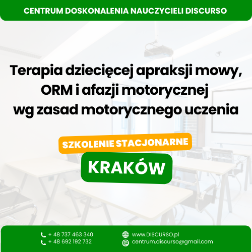 Apraksja mowy Ewa Grzelak szkolenie Kraków